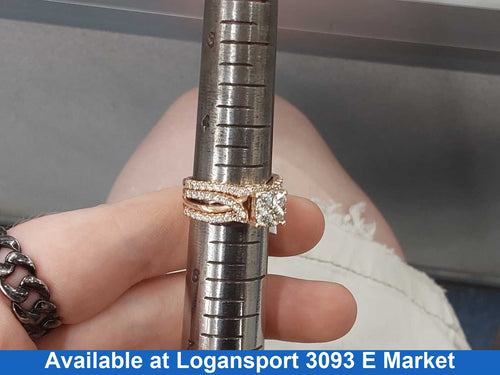 Ring - Engagement Set - Rose Gold 14k (.585) 8 Grams Size 5