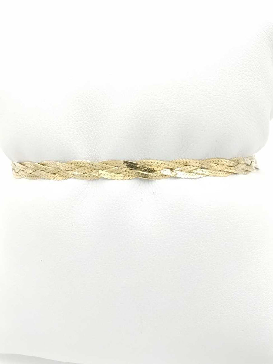 Herringbone Bracelet - Yellow Gold 14k (.585) 2.5 grams 8 inch