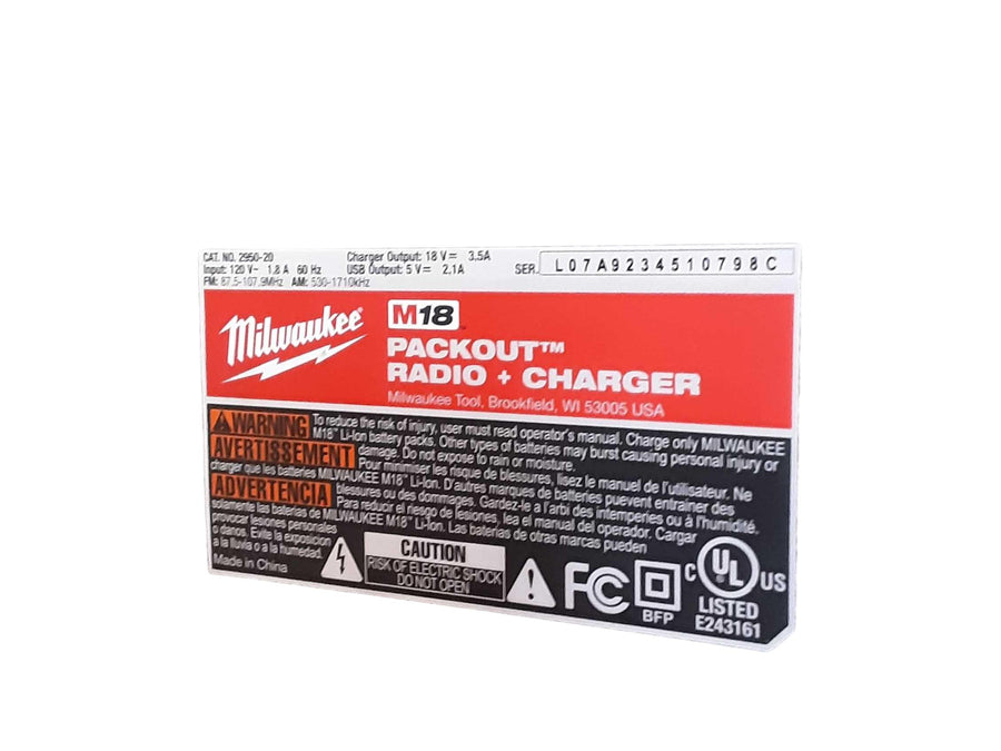 Milwaukee 2950-20 Red Portable Speaker