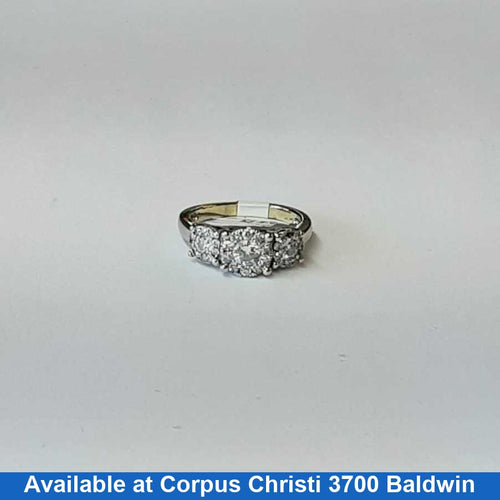 Ring - Wedding Set - White Gold 14k (.585) 5.2 grams Size 8