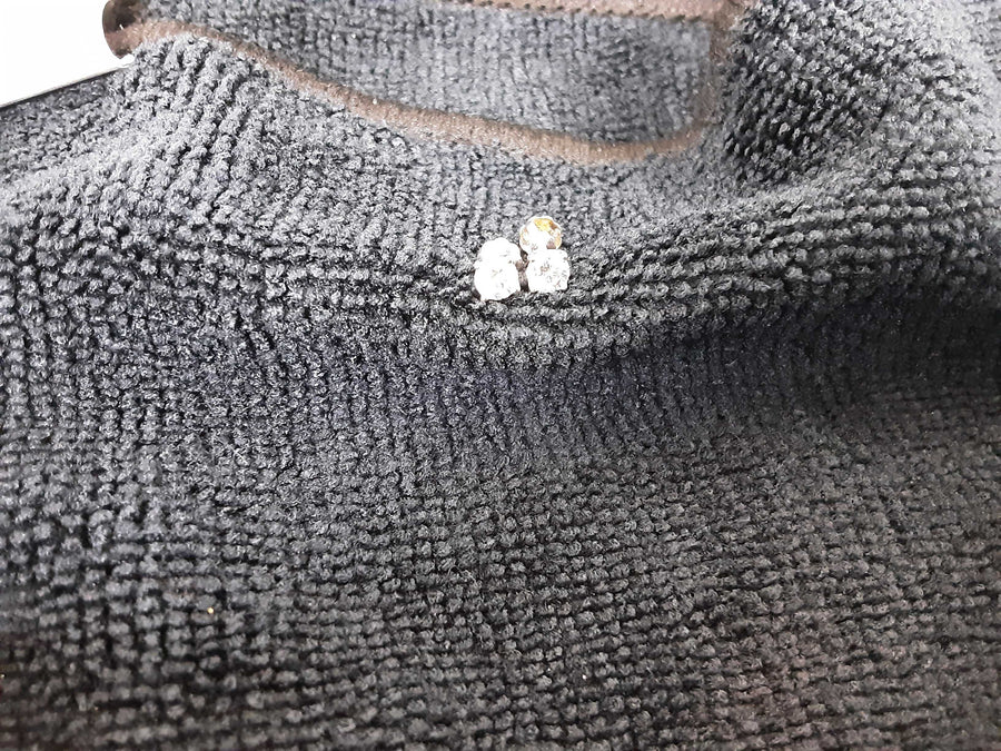 Double Stud Earring - White Gold 14k (.585) 0.5 grams