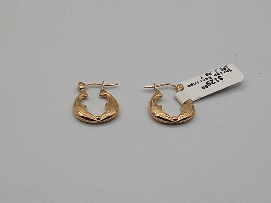 Shrimp Earrings - Yellow Gold 10k (.417) 1.2 grams