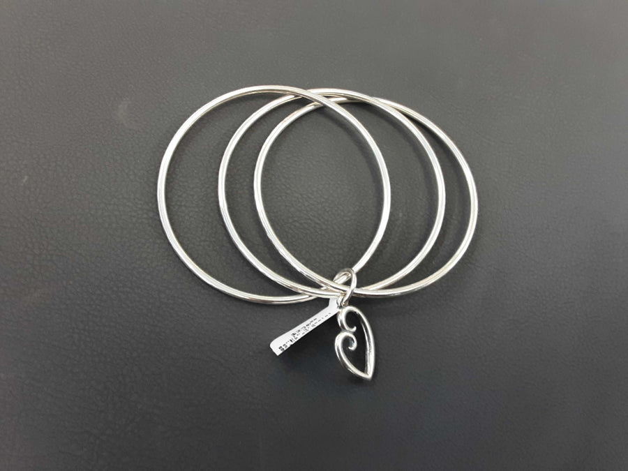 Retired James Avery Bangle Bracelet - Silver 40.5 Grams 7 Inch