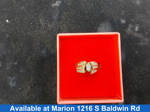 Ring - Engagement Set - Yellow Gold 10k (.417) 4.2 grams Size 5