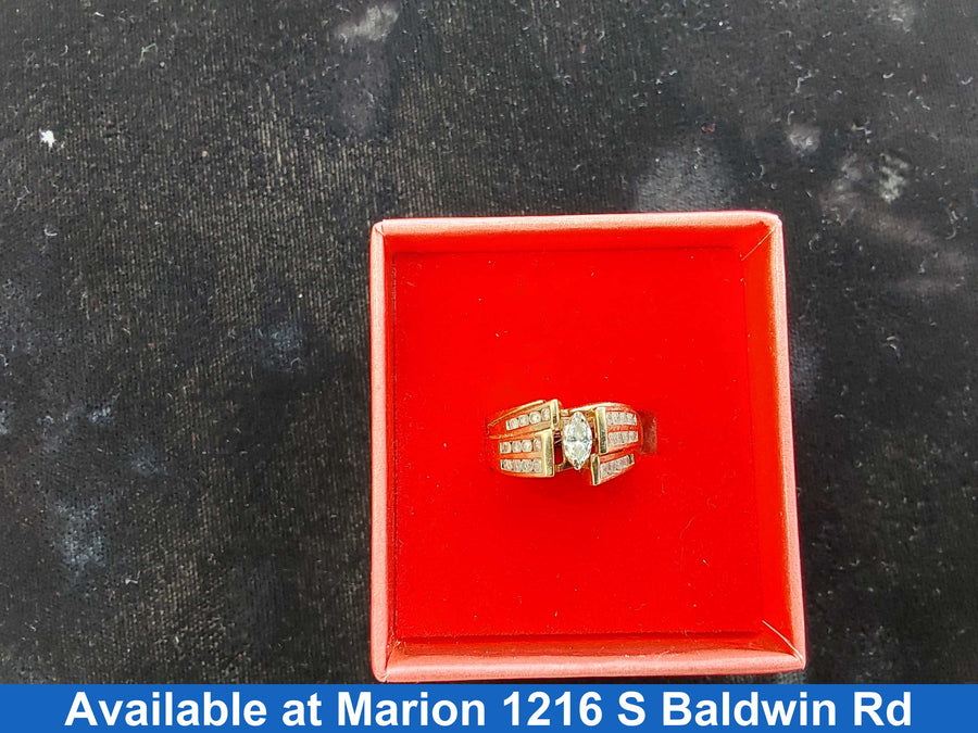 Ring - Engagement Set - Yellow Gold 10k (.417) 4.2 grams Size 5