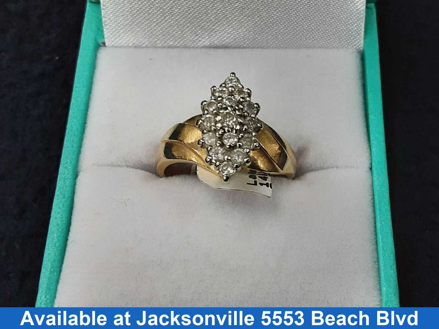 Women's Ring - Yellow Gold 14k (.585) 4.2 grams Size 6
