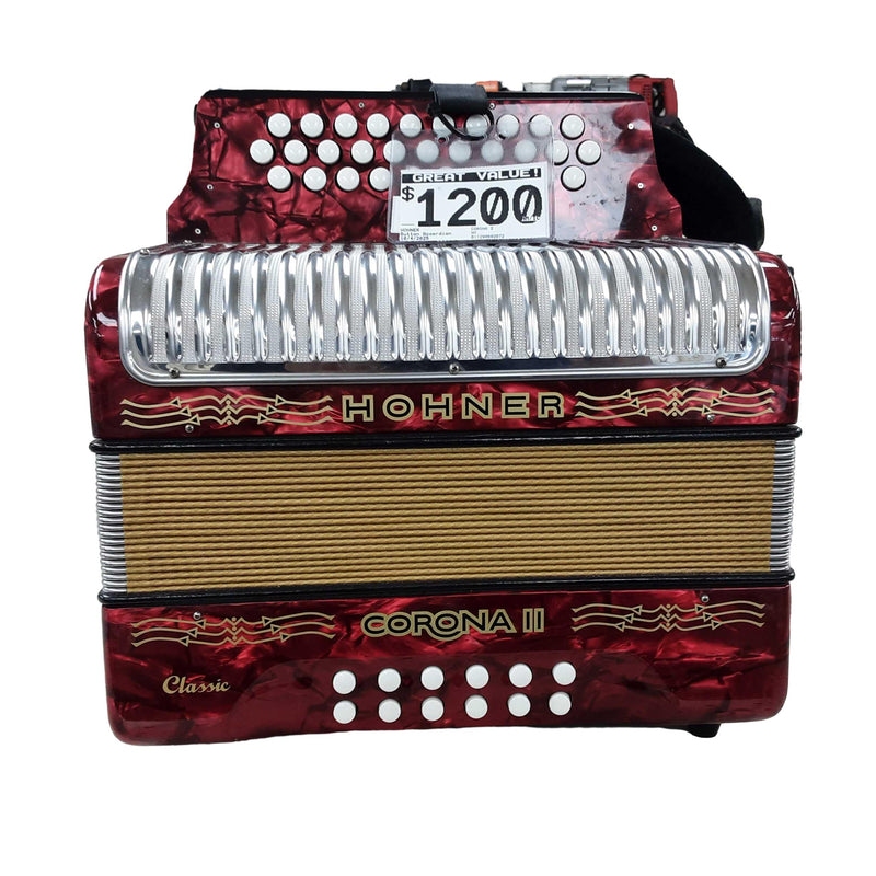 Hohner Corona 2 Red Button Accordion
