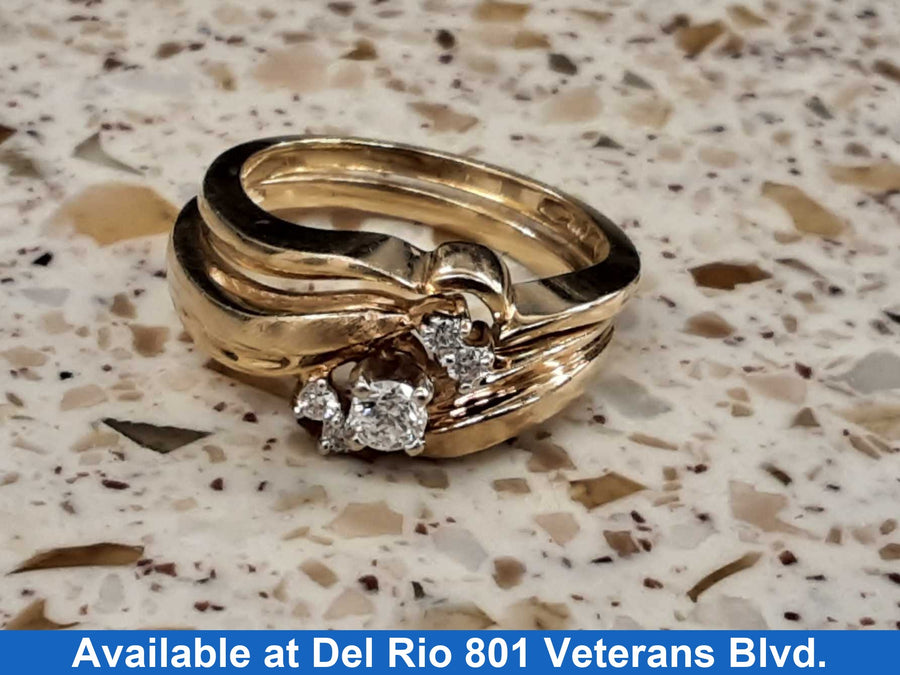 Ring - Wedding Set - Yellow Gold 10k (.417) 4.7 grams Size 7