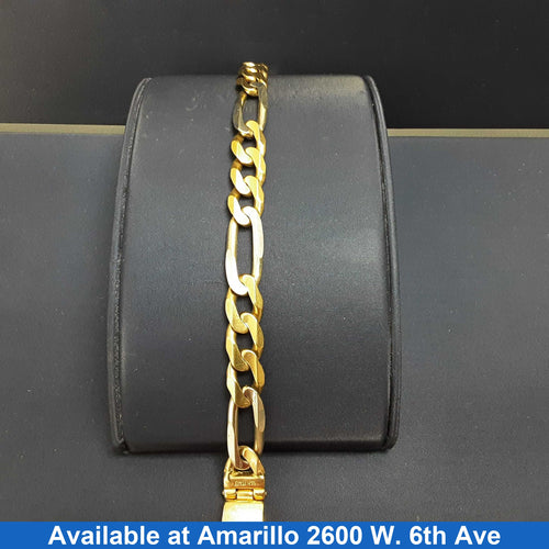 Figaro Bracelet - Yellow Gold 14k (.585) 43.2 grams 9 inch