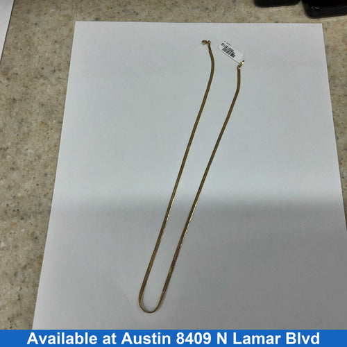 Herringbone Chain - Yellow Gold 14k (.585) 4.3 grams 16 inch
