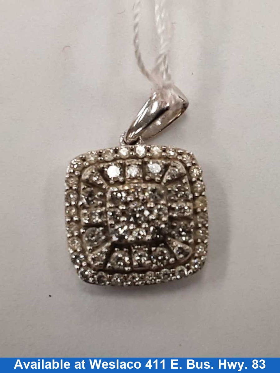 Diamond Pendant - White Gold 10k (.417) 2.1 grams