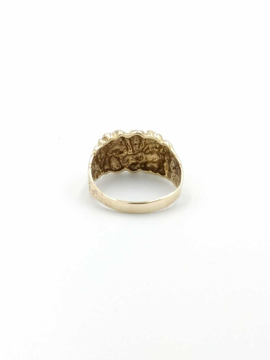 Men's Ring - Yellow Gold 10k (.417) 4.6 grams Size 10.5