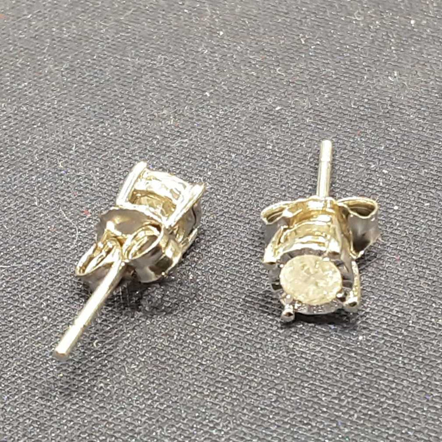 Double Stud Earring - White Gold 10k (.417) 0.8 grams