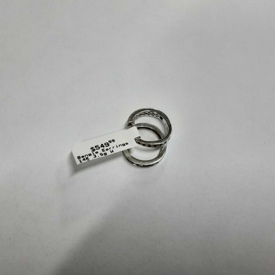 Bangle Earrings - White Gold 14k (.585) 3.5 grams