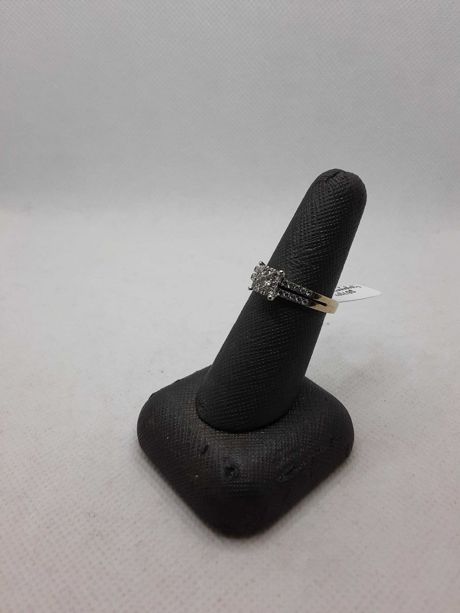Ring - Engagement Set - White Gold 14k (.585) 3.6 grams Size 7.5