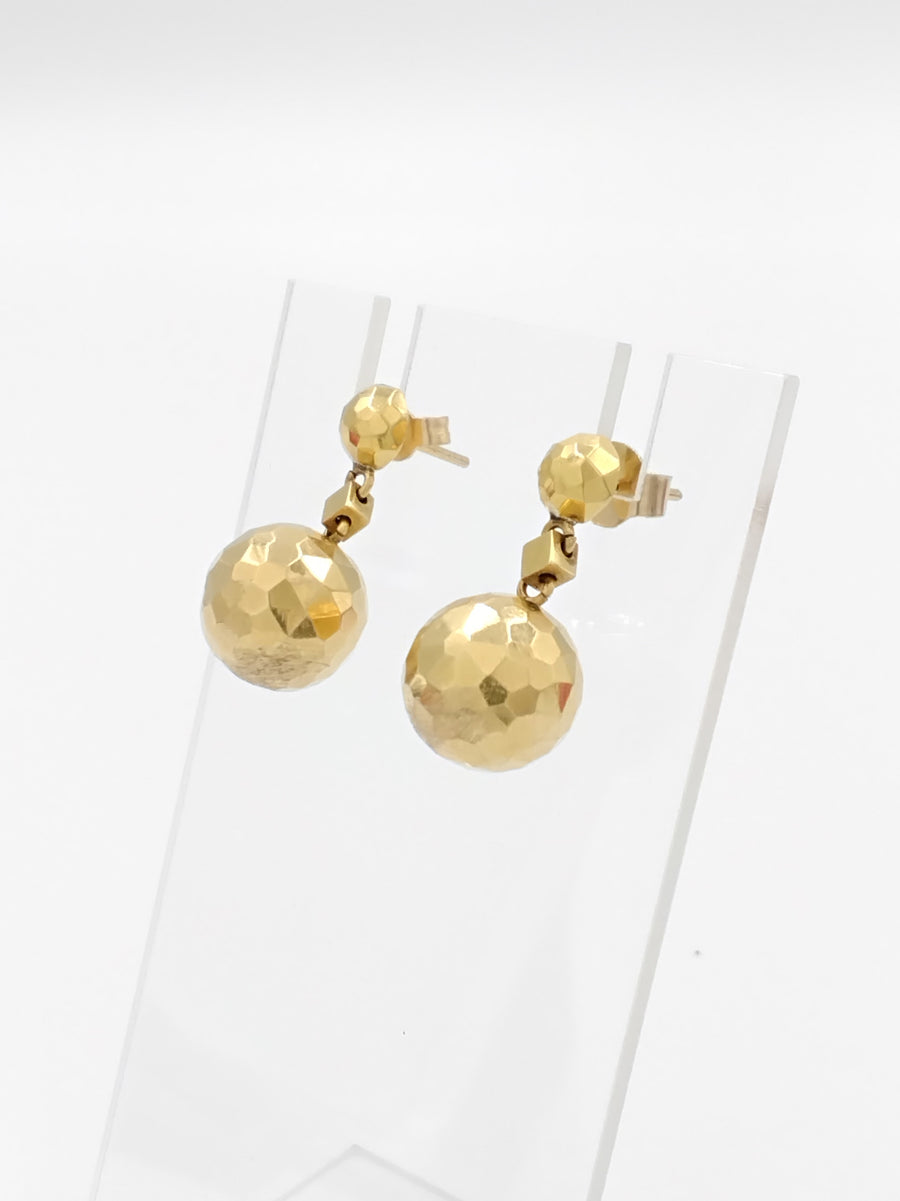 Gold Ball Earrings - Yellow Gold 14k (.585) 4.7 grams