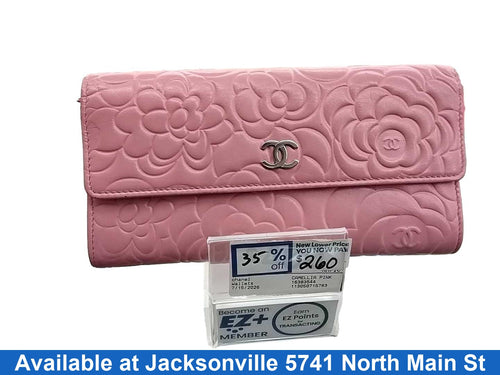 Chanel Camellia Pink Pink Wallet
