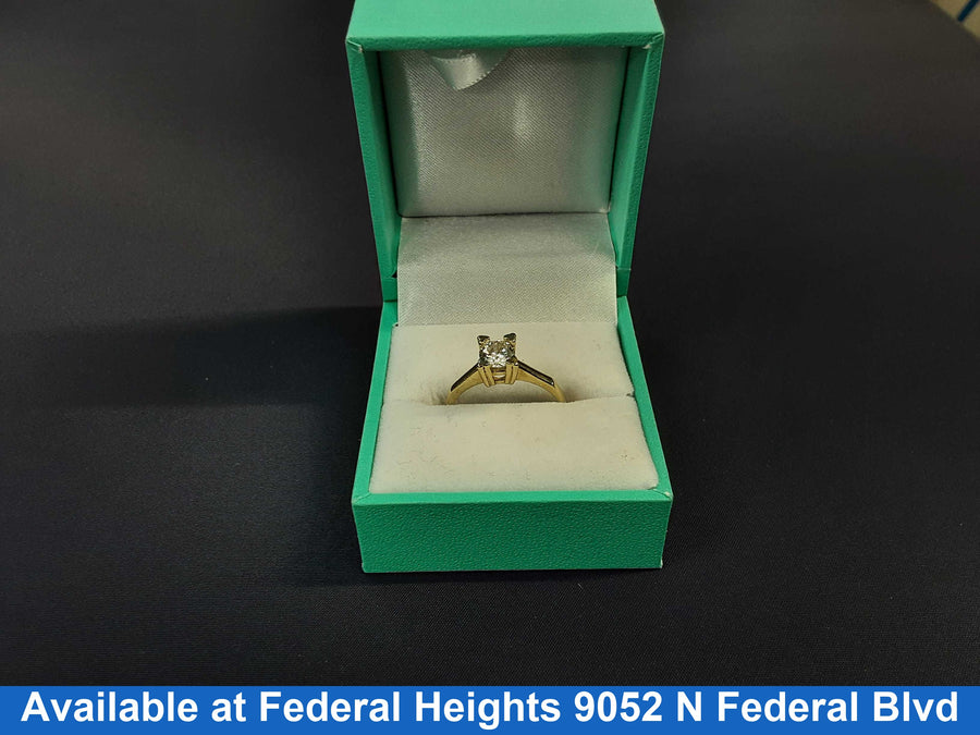 Women's Ring - Solitaire - Yellow Gold 14k (.585) 2.48 grams Size 7
