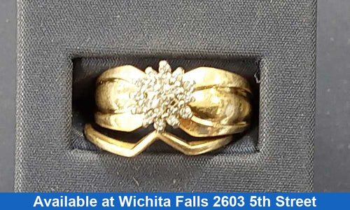 Ring - Engagement Set - Yellow Gold 14k (.585) 7.3 grams Size 9