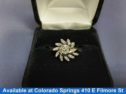 Women's Ring - White Gold 14k (.585) 4.1 grams Size 6