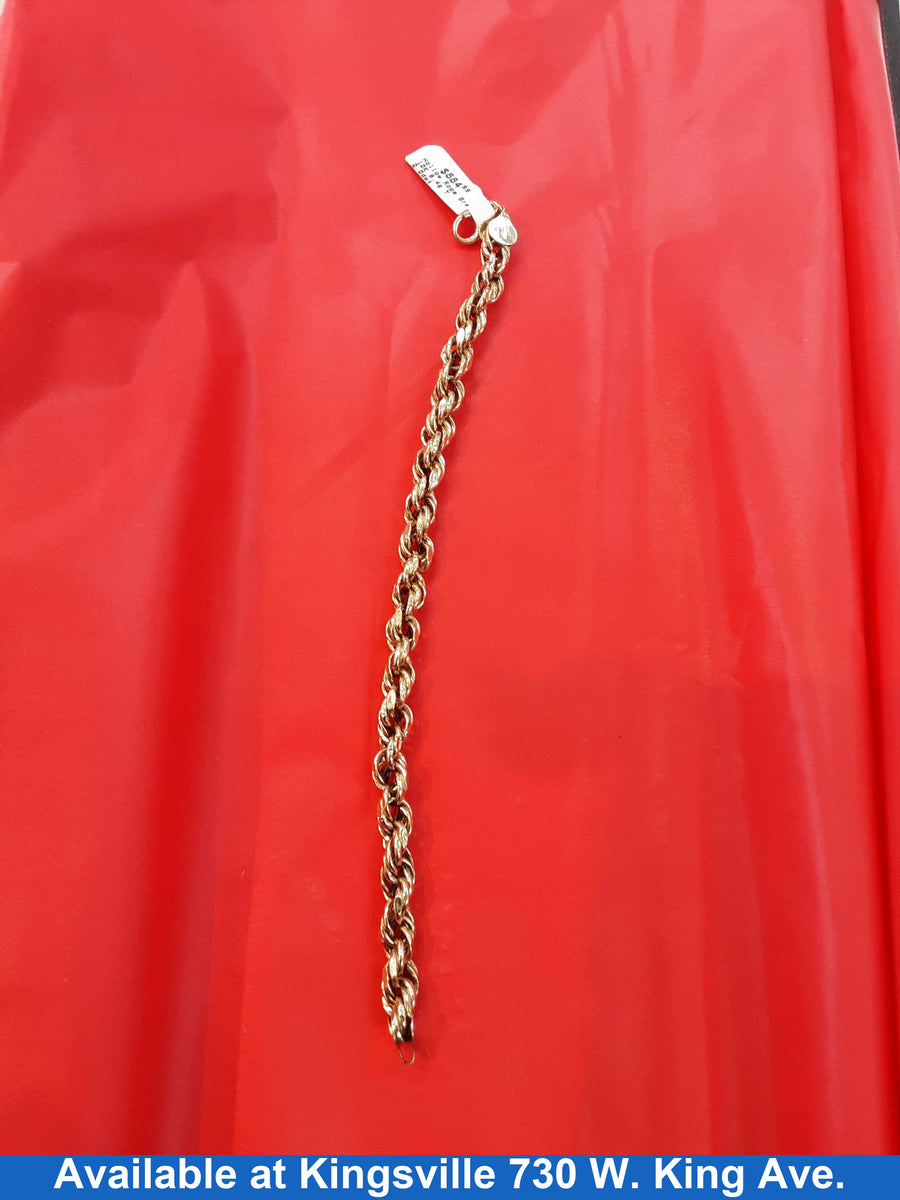 Rope Bracelet - Yellow Gold 10k (.417) 8.4 grams 8 inch
