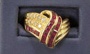 Women's Ring - Yellow Gold 14k (.585) 6.4 grams Size 20