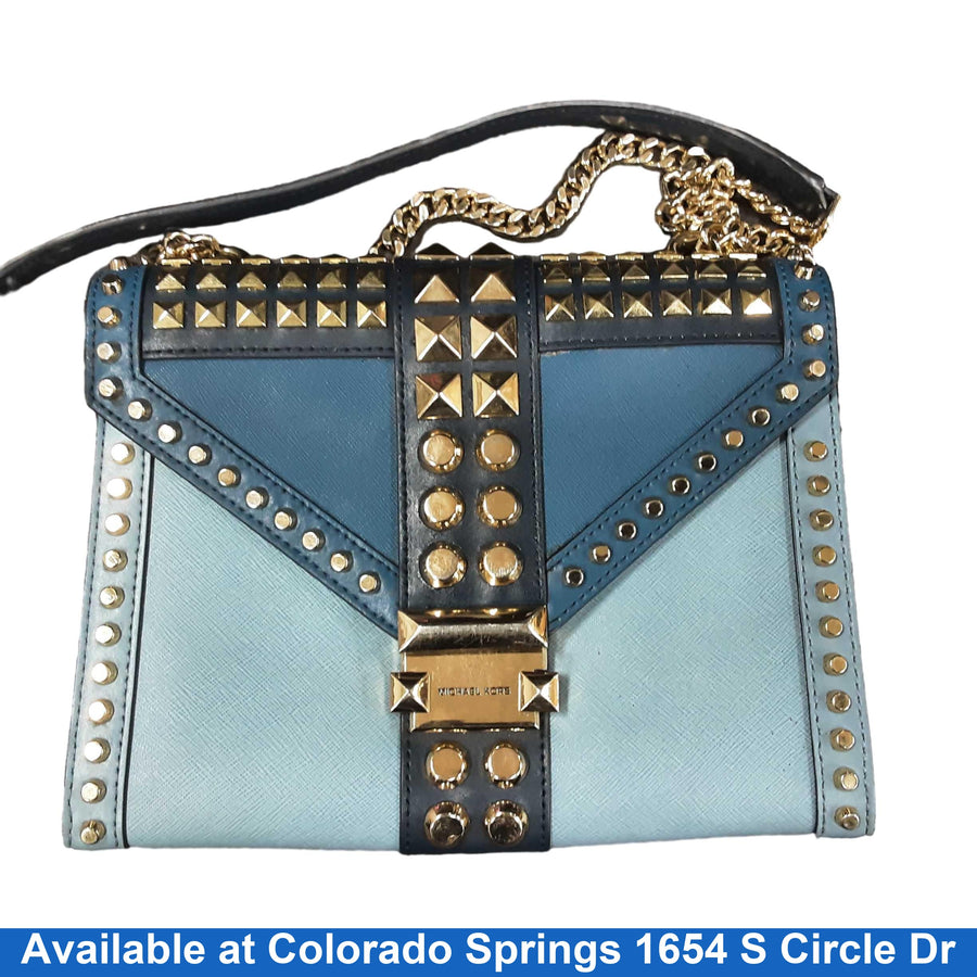Michael Kors Whitney Convertible Blue Purse / Handbag