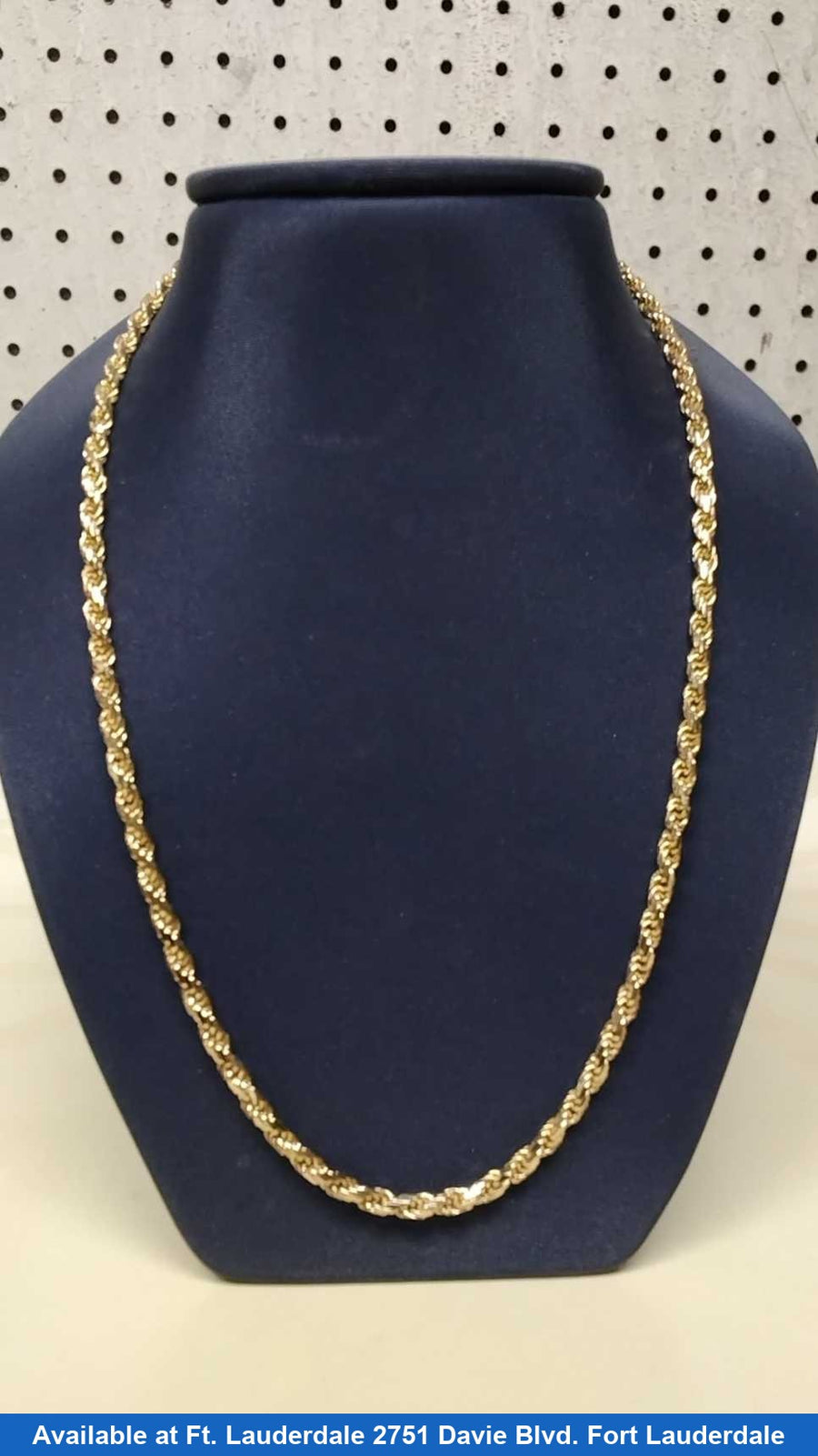 Rope Chain - Yellow Gold 14k (.585) 17.6 grams 22 inch