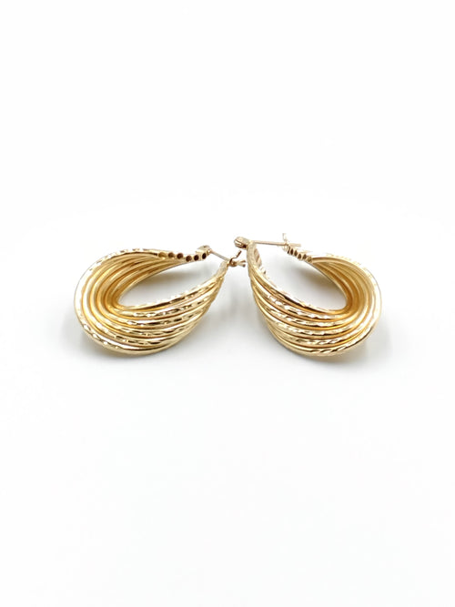 Hoop Earrings - Yellow Gold 14k (.585) 5.1 grams