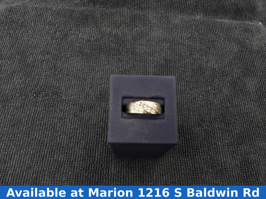 Ring - Wedding Band - White Gold 10k (.417) 6.6 grams Size 10.5