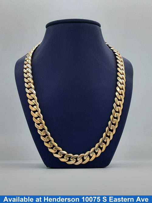 Cuban Link Chain - Yellow Gold 14k (.585) 109 grams 18 inch