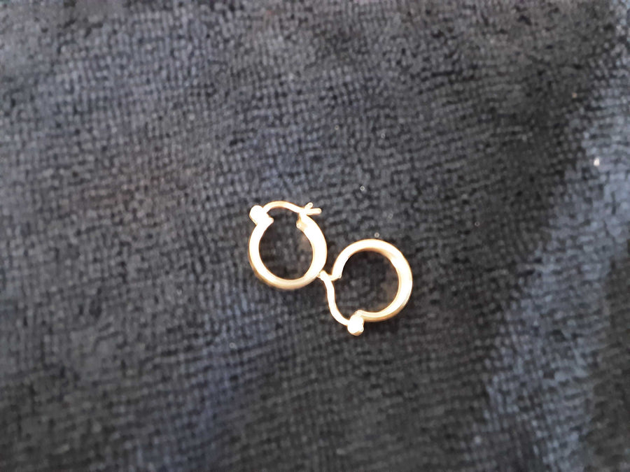 Hoop Earrings - Yellow Gold 10k (.417) 1.6 grams