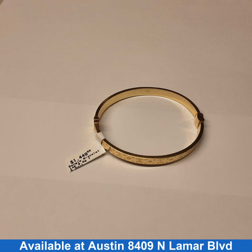 Bangle Bracelet - Yellow Gold 14k (.585) 9 grams 6 inch