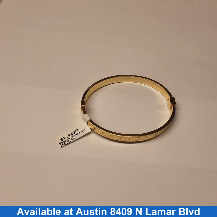 Bangle Bracelet - Yellow Gold 14k (.585) 9 grams 6 inch
