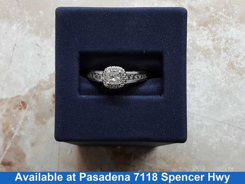 Ring - Wedding Set - White Gold 14k (.585) 3.5 grams Size 20