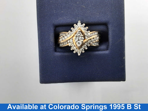 Ring - Wedding Set - Yellow Gold 10k (.417) 5.5 grams Size 6.5
