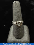 Ring - Engagement Set - White Gold 14k (.585) 5.1 grams Size 8.5
