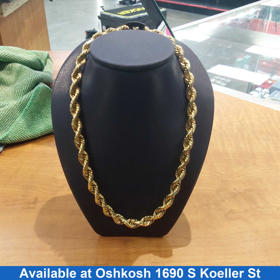 Rope Chain - Yellow Gold 14k (.585) 73.9 grams 22 inch