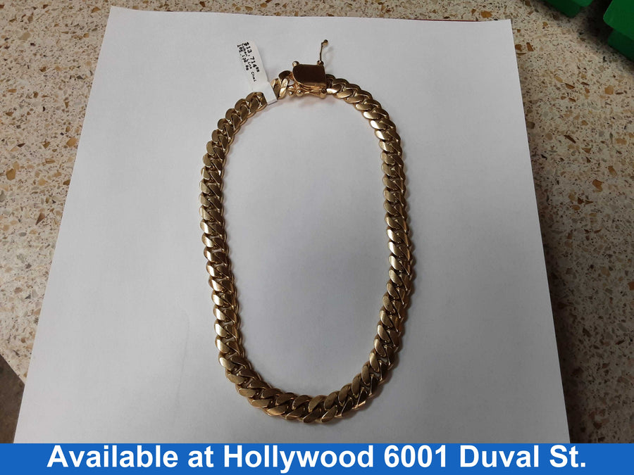 Cuban Link Chain - Yellow Gold 10k (.417) 130.8 grams 16 inch