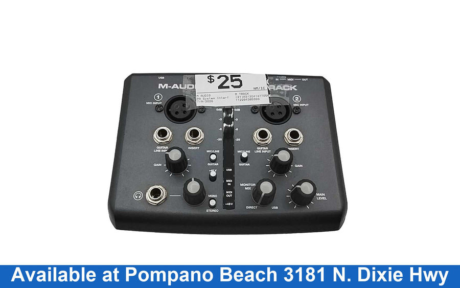 M Audio M Track Black PA System Interface