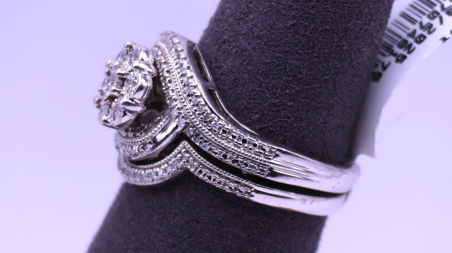 Ring - Wedding Set - Silver 4.9 grams Size 7
