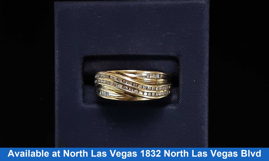 Ring - Wedding Band - Yellow Gold 10k (.417) 3 grams Size 8