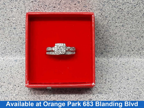 Ring - Wedding Set - White Gold 10k (.417) 4.6 grams Size 7.5