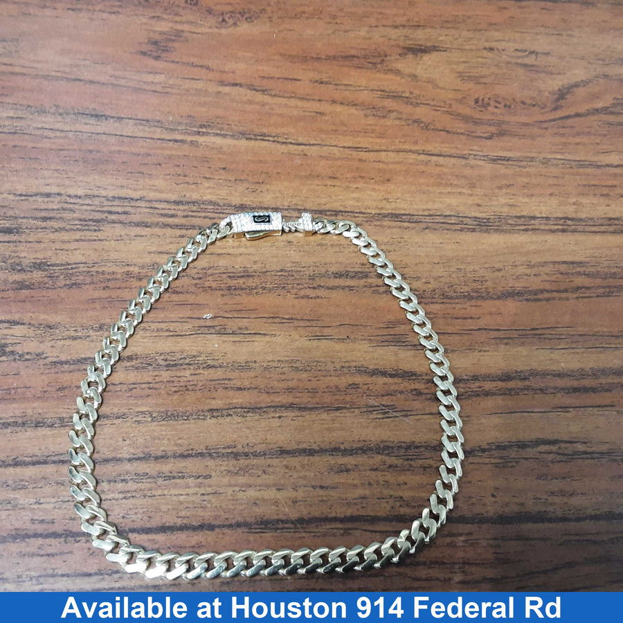 Cuban Link Bracelet - Yellow Gold 10k (.417) 6.6 grams 12 inch