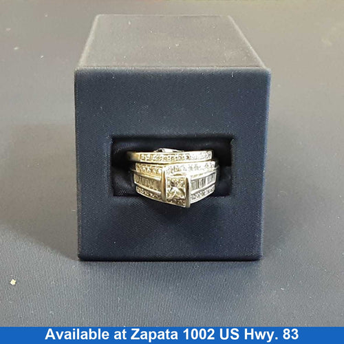 Ring - Engagement Set - White Gold 14k (.585) 7.9 grams Size 8