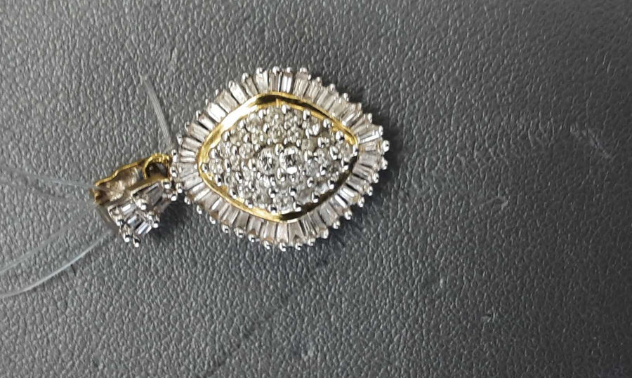 Diamond Pendant - Yellow Gold 14k (.585) 4.7 grams