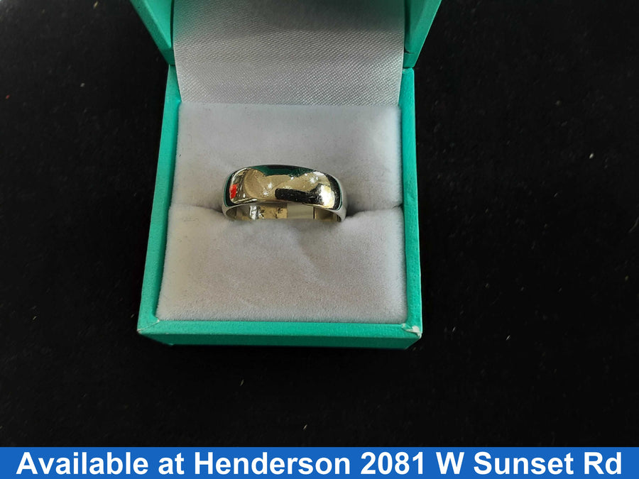 Ring - Wedding Band - White Gold 14k (.585) 4.7 grams Size 8