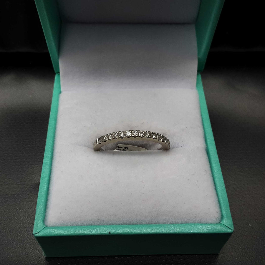 Ring - Wedding Band - White Gold 14k (.585) 2 grams Size 5.5