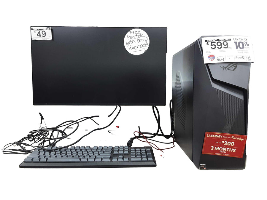 Asus G10dk Amd Ryzen 5 8 Gb 1 Tb Black Desktop