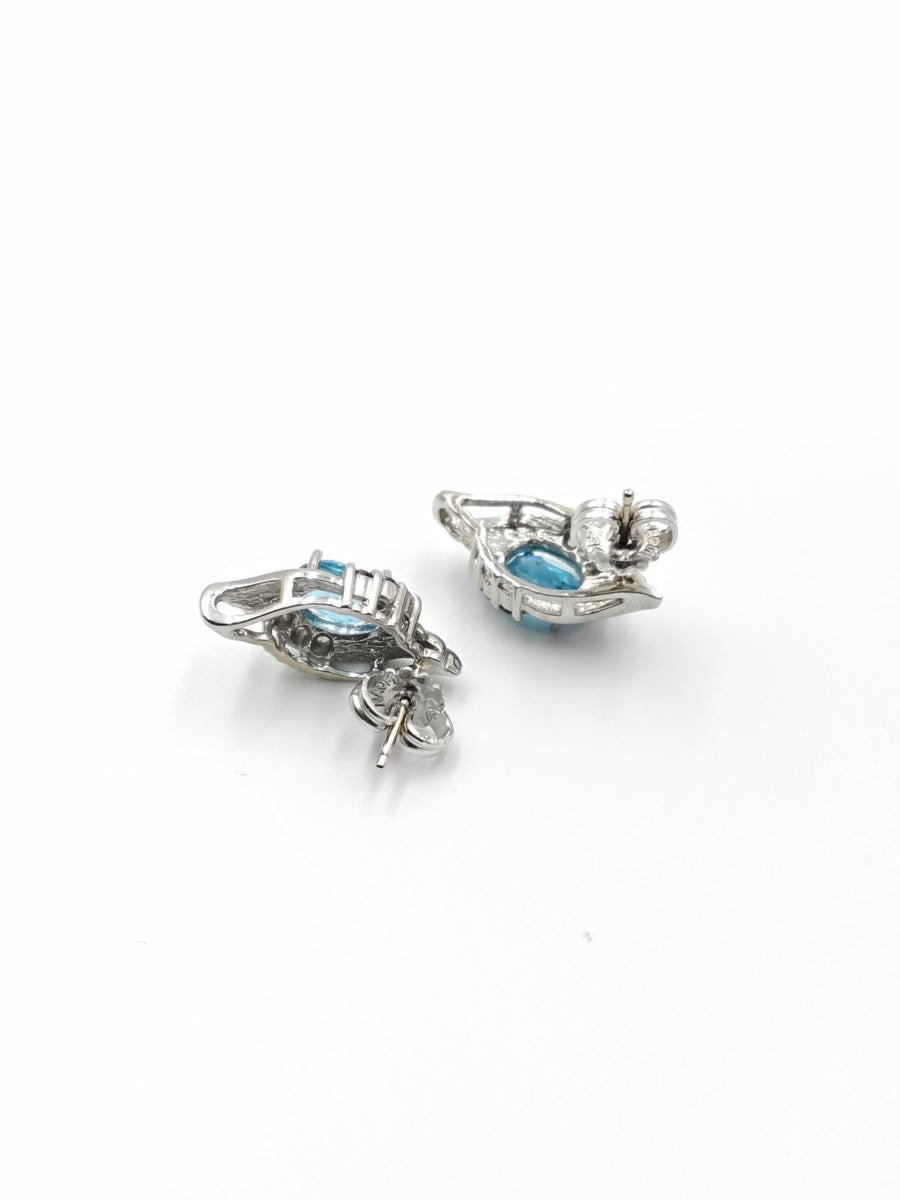 Earrings - White Gold 14k (.585) 3.8 grams